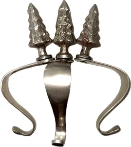 3er Set schwere Metallguss Christbaumform Weihnachtsstrumpf Kaminsims Aufhänger - Bild 1 von 4