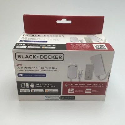 Kit de alimentação dupla BLACK+DECKER LEDUC-48PLUG-2IN1 48W + caixa de controle, sob gabinete - Imagem 1 de 4