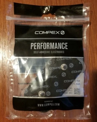 Electrodos a presión dobles Compex - 2 pulgadas x 4 pulgadas, 1 paquete (2 electrodos) Foto 1 de 2