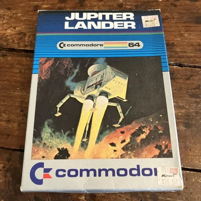 Vintage Commodore 64 Video Game Jupiter Lander CIB In Box w/ Instructions Cart - Image 1 of 4
