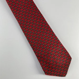 Corbata de Colección Brooks Brothers 100% Seda Rojo Paisley Geométrica Foulard ~ 3.25" - Imagen 1 de 4