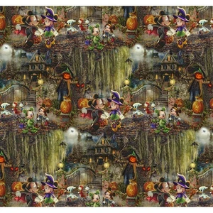 Disney Dreams Mickey Halloween Panel by David Textiles ~By The Yard - Picture 1 of 1