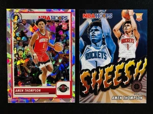 Amen Thompson Basketball Rookie Lot x2: NBA Hoops Premium Ice + Sheesh - Bild 1 von 2
