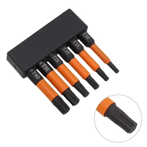 Juego de brocas de destornillador magnéticas de 1/4 de vástago 6 piezas 50 mm para Torx - Imagen 1 de 18