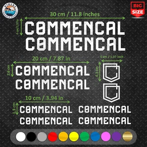 Commencal XL Logo Bike Bicycle Stickers Decals Vinyl Adhesive Vinyl Sticker Car - Imagen 1 de 21