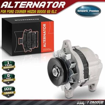 Alternator for Ford Courier Mazda B2000 1982 GLC 82-85 35A CW 1-Groove Pulley - Image 1 of 4