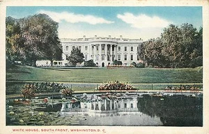 Postal de la Casa Blanca frente sur de Washington DC - Imagen 1 de 2