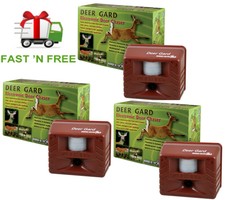 Bird-X Deer Gard Lot of 3 Motion Activated Ultrasonic Deer Repellers ~Fire Sale!