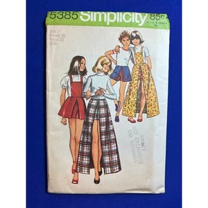 Falda pantalón para niñas Simplicity Pattern 5385 en dos longitudes babero talla 7 FF SIN CORTAR - Imagen 1 de 2