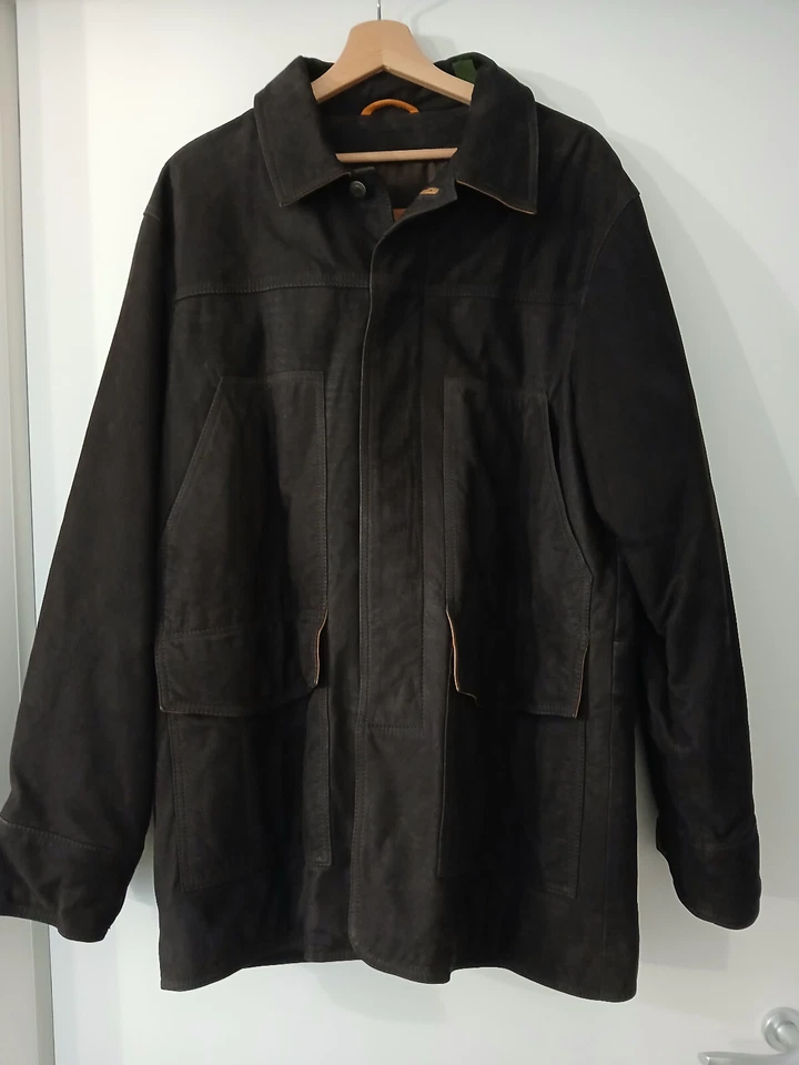 GIUBBOTTO CAPPOTTO GIACCA Timberland Pelle TAGLIA M VINTAGE Nero - Immagine 1 di 4