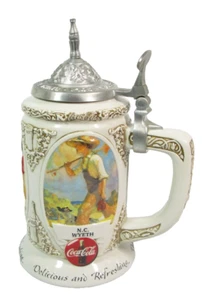 1999 Vintage Coca Cola 1st Series Early illustration Stein CS400 Anheuser Busch - Picture 1 of 10