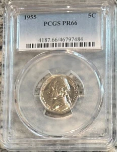 1955 Jefferson Nickel PCGS PR 66 - Picture 1 of 2