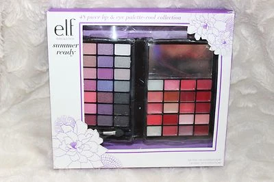 ELF e.l.f. Summer Ready 48 piece Lip & Eye Palette COOL Collection Shadow, Gloss - Image 1 of 4