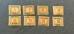 Yugoslavia 1918 SG D85-D92 Postage Dues 8values Free Postage RefKj21 - Picture 1 of 3