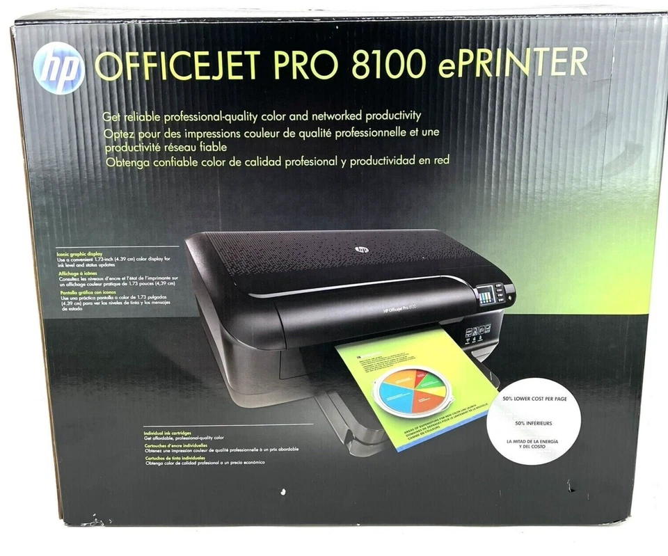Brand New HP Officejet Pro 8100 Wireless Duplex Inkjet Printer - Image 1 of 1