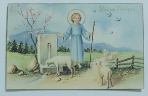 00014 38 Cartolina illustrata - Buona Pasqua - VG 1950 - Picture 1 of 2