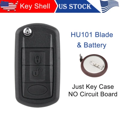 Flip Remote Key Fob Case Shell 3B for Land Rover LR3 2005-2009 + Battery VL2330 - Image 1 of 4