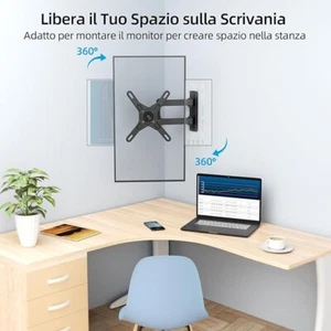Supporto a Parete Per TV Full Motion, Rotazione Di 360°, - Foto 1 di 5