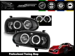 Phares Avant LPVW04 VW GOLF 3 1991 1992 1993 1994 1995 1996 1997 ANGEL EYE - Imagen 1 de 2