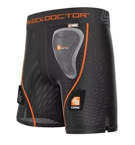 Shock Doctor GIRLS Large Mesh Hockey Shorts w/Pelvic Protector & Tabs for Socks - Picture 1 of 6