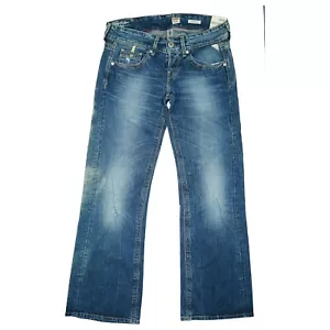 Replay Janice Baggy Damen Jeans Hose Bootcut Retro 38 W29 L32 blau used Look NEU - Picture 1 of 5