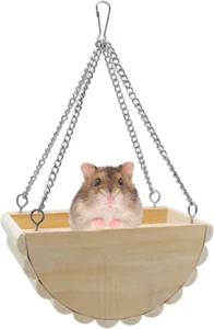 Wooden Hanging Swing Bed for Small Pets - Picture 1 of 6