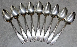 King Edward Silverplate National Silver Co Set 9 Teelöffel - Bild 1 von 6