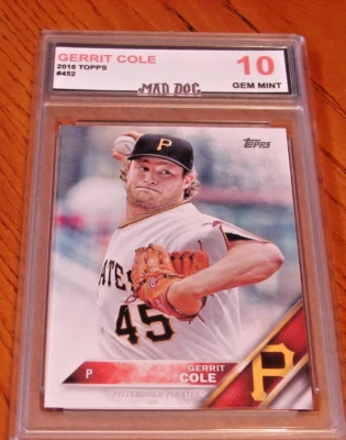 GERRIT COLE*****2016 TOPPS--PIRATES--YANKEES----#452---GEM Mint 10****Mad Dog - Image 1 of 2
