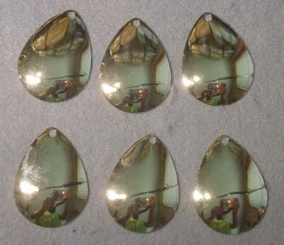 Lot of 6 ~ Worth Mfg #6 SILVER Colorado Nickel Spinnerbait No. Blade #93826 - Image 1 of 2