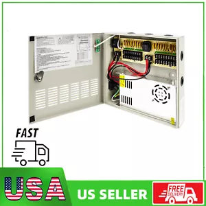 18 CH Channel CCTV Camera Power Supply Distribution Box DC 12V, 10A 20A 30A - Picture 1 of 15