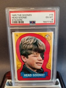 1985 The GOONIES # 15 HEAD GOONIE! PSA 6 STICKERS EX-MT