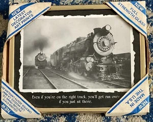 Vintage Golden State Picture Frame Co. 8X10 Framed Locomotive Train Print New - Picture 1 of 2