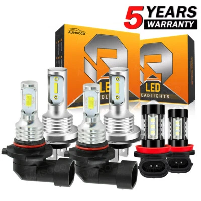 Combo de faros LED de haz alto bajo + bombillas antiniebla + faros antiniebla para Mazda MX-5 Miata 2006-2014 Foto 1 de 4