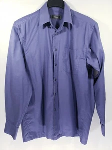 Classics Men's Size L 16- 16 1/2 41-42cm Purple Button Front Long Sleeve Shirt - Picture 1 of 7