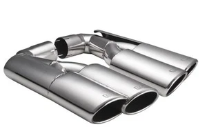 Doppelrohr Endrohre Sportauspuff Edelstahl für Porsche Cayenne 9PA 4-Rohr Turbo  - Bild 1 von 4