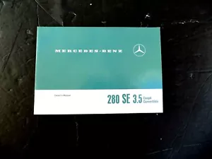 1970 Mercedes 280se/c 3.5 coupe convertible Owners Manual W111 - Picture 1 of 12