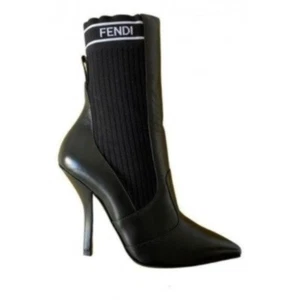 FENDI Black Leather Booties - Picture 1 of 12