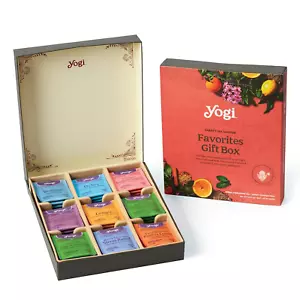 Yogi Organic Tea Sampler Gift Box - Assorted Delicious Wellness Teas - 9 Favorit - Picture 1 of 12