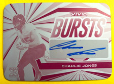 2023 Leaf Vivid Bursts Charlie Jones Magenta Printing Plate Autograph RC #1/1