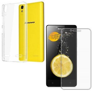 For LENOVO K3 TEMPERED GLASS SCREEN PROTECTOR + CLEAR SILICONE TPU CASE COVER