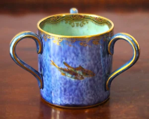 Wedgwood Fairyland Lustre Miniature Tyg Z4920 Fish Daisy Makeig-Jones c. 1920 - Picture 1 of 5