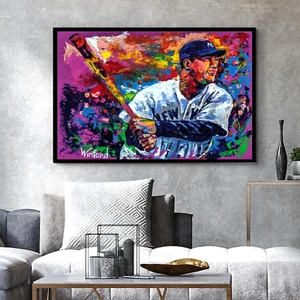 Sale LOU GEHRIG Hand-Textured 36"W X 24"H Canvas Giclee Framed Was $995 Now $295 - Picture 1 of 15