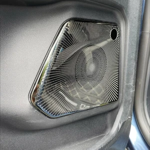 6tlg Schwarz Edelstahl Lautsprecher Abdeckung Blende Für Ford Kuga III DFK mk3 - Bild 1 von 8