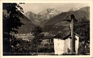 AK 1933 -KÖTSCHACH im GAILTAL- Blick auf Mauthen+ Kellerwand- Marterl mit Kreuz