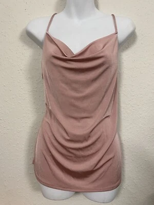 Fashion Muse Women's Blouse Dressy Top Size Large Pink Strappy NWOT made in USA - Image 1 of 4