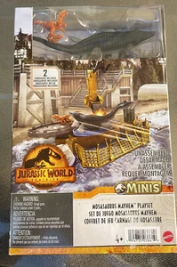 New Mattel Jurassic World Dominion Minis Mosasaurus Mayhem Playset Mini Dinosaur - Picture 1 of 9