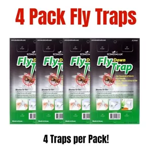 4Pk Fly Traps Insect Catcher Killer Cage Glue Trap Pest Bug Catch Sticky Paper - Picture 1 of 4