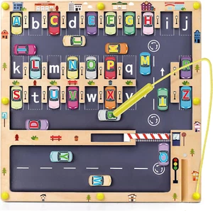 Wooden Magnetic Alphabet Maze Letter Puzzle, Montessori Fine Motor Skills Toy... - Picture 1 of 1