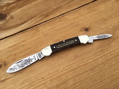 CUCHILLO CANOA MARCA BOKER TREE 200 LTD. 2 HOJAS MANGO MADERA ROLLO ARTE ALEMANIA Foto 1 de 4