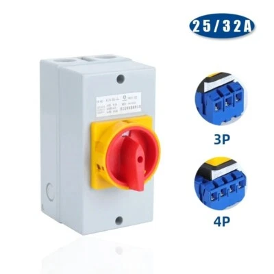 Rotary Isolator Switch OFF-ON Changeover Disconnect Control Circuit LW30 3/4P - image 1 of 4